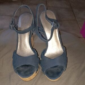 Jessica Simpson Women's Blue Wedge Sandals